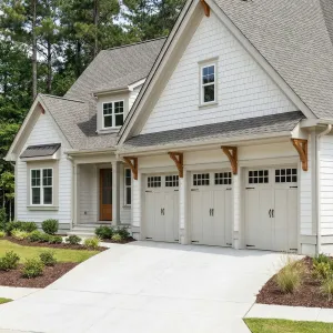 Sunwashed Triple-Gable Garage Cottage