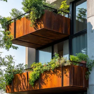 Rustic Balcony Gardens: Where Nature Meets Steel