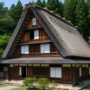 Rustic Retreat with Reed-Capped Crown
