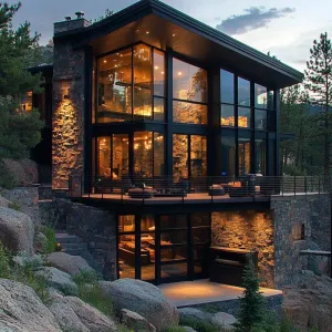 Glass Nestled Among Rocky Giants