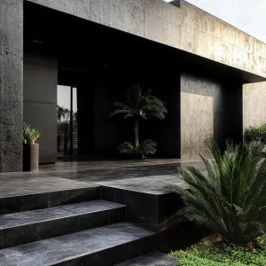 Industrial Chic With Black Steel and Concrete
