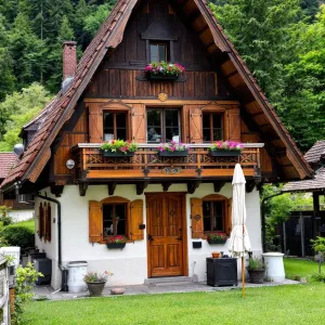 Charming Swiss Chalet in Lush Forest Setting