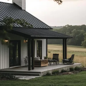 A Metal Abode Amidst Verdant Vistas