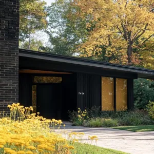 Black Terrazzo Exterior With Gold Flecks