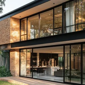 Preview of Glass and Brick Symphony in the Sunlight