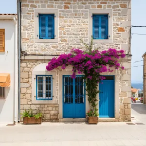 Preview of Azure Shutters on Stone Cottage