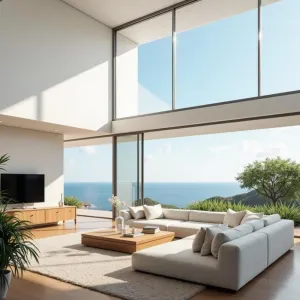 Preview of Sunlit Serenity Overlooking the Ocean