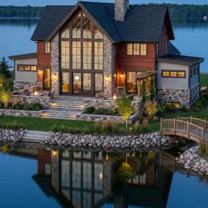 Reflections House At Quiet Water