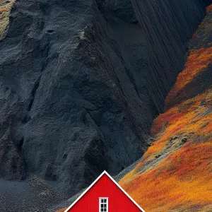 Scarlet Showstopper Against the Hills