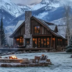 Ember Glow: Stone & Timber Delight