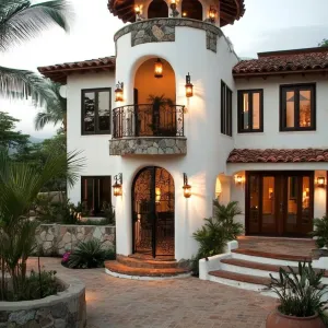 Whimsical Tower Retreat with Embracing Palms