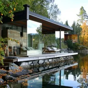 Glass-Walled Floating Studio