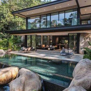 Modern Oasis Mansion with a Dreamy Pool
