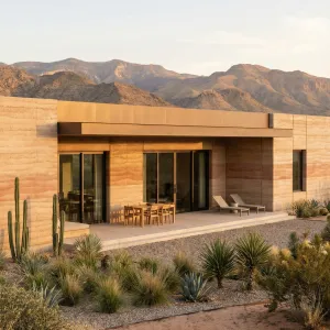 Desert Rammed Earth Retreat