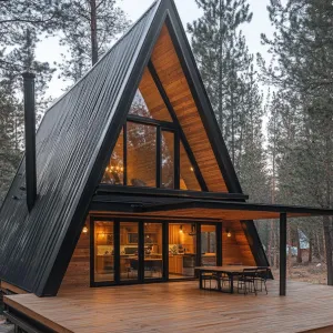 Rustic Charm in the Woods: A-Frame Delight