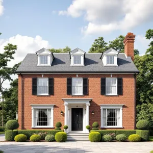 Brick Haven with Black Shutter Charm