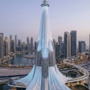 Luminescent Fountain Spire Hub