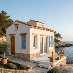Cove-Edge Blue-Shutter Micro Cottage