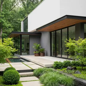Zen Plinth House In Leafy Quiet