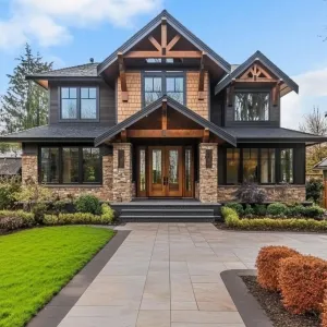 A Gabled Delight: Brick and Timber Wonder