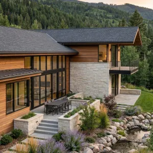 Creekside Timber Escape With Mountain Views