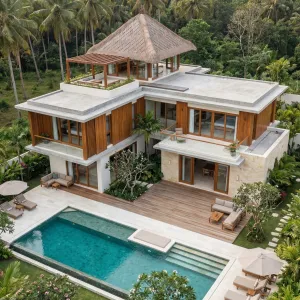 Jungle Pavilion Villa With Lagoon Pool