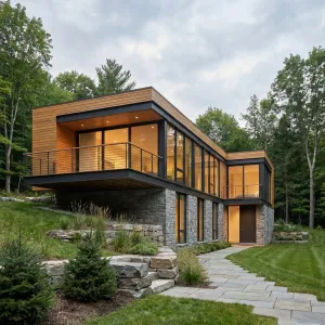 Forest Edge Stone And Timber Retreat