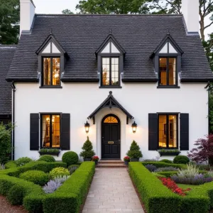 Elegantly Gabled Cottage with Symmetrical Allure