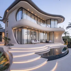 Curvaceous Cloud Retreat Over Serene Waters