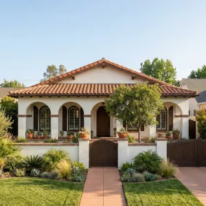 Arcaded Porch Spanish Garden Cottage