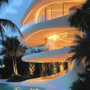Sculpted Waves of Luminous Luxury