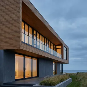 Cantilevered Coastal Loft With Window Ribbon
