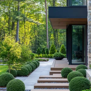 Preview of Trendy Oasis with Zen Inspired Pathway