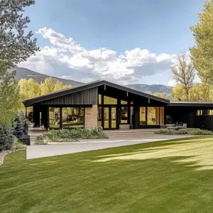 Sleek Rancher Retreat with Mountain Backdrop