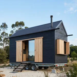 Charred Timber Trailside Tiny Cabin