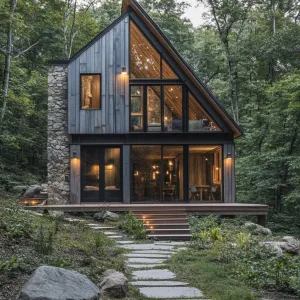 Cabin of Serenity Amongst the Forest Giants