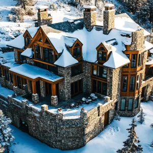 Luxurious Snow-Covered Mountain Retreat