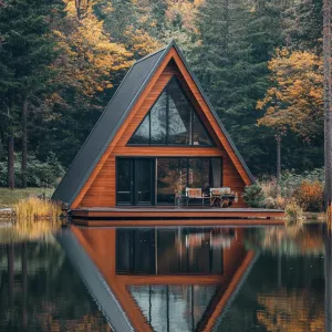 Picturesque A-Frame Cabin By The Lake