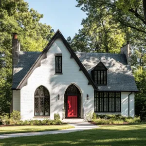 Gothic Gables and a Splash of Red