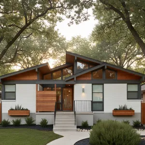 Split-Gable Ranch Revival