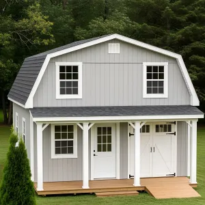 Peaceful Periwinkle Barn With Porch Perks