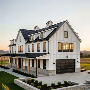 Elegantly Rustic: The Modern White Barn Home