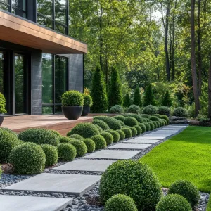 Preview of Sleek Dwelling with Boxy Greenery Delight