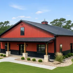 Red Roofed Retreat: A Sturdy Statement