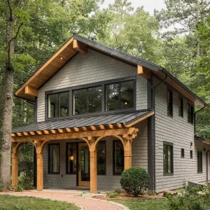 Timber Framed Woodland Shingle Haven