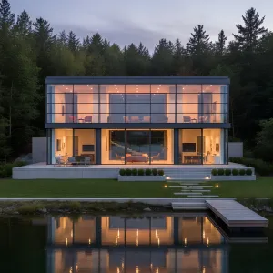 Lakeside Panorama Glass Villa