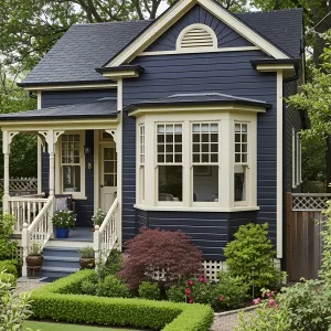 Navy Nook with Charming Trim