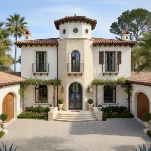 Turreted Olive-Grove Courtyard Villa