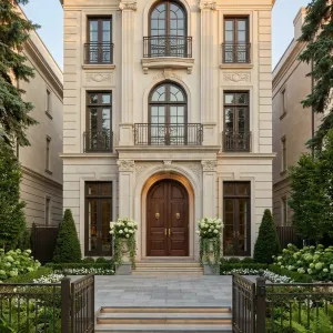 Urban Beaux Arts Garden Townhouse