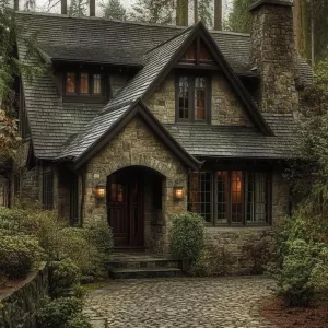 Charming Stone Dwelling With Forest Whispers